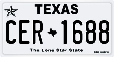 TX license plate CER1688