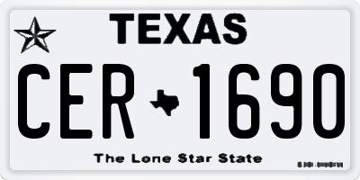 TX license plate CER1690