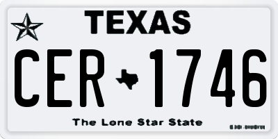 TX license plate CER1746