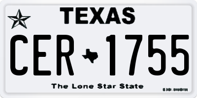 TX license plate CER1755
