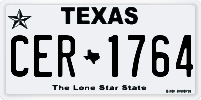 TX license plate CER1764