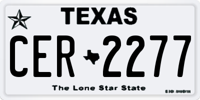 TX license plate CER2277