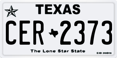 TX license plate CER2373