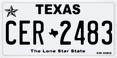 TX license plate CER2483