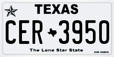 TX license plate CER3950