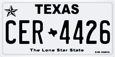 TX license plate CER4426