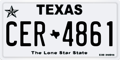 TX license plate CER4861