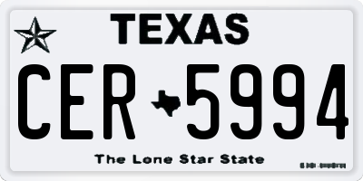 TX license plate CER5994