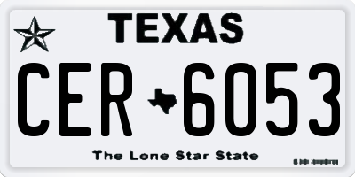 TX license plate CER6053