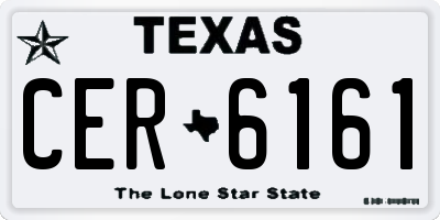 TX license plate CER6161