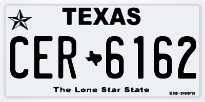 TX license plate CER6162