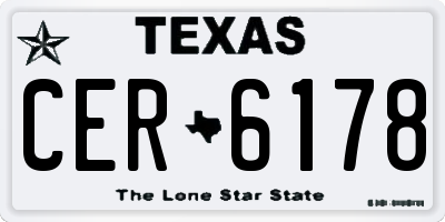 TX license plate CER6178