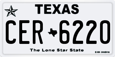 TX license plate CER6220