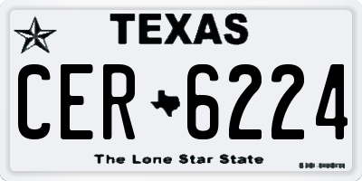TX license plate CER6224