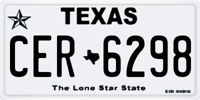 TX license plate CER6298