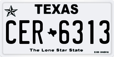 TX license plate CER6313