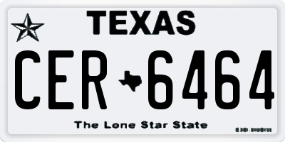 TX license plate CER6464
