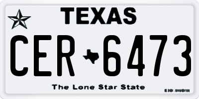 TX license plate CER6473