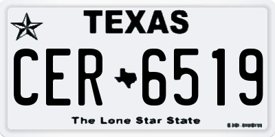TX license plate CER6519