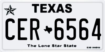 TX license plate CER6564