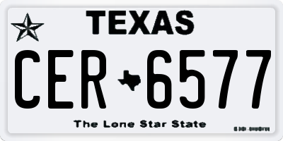 TX license plate CER6577