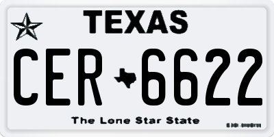 TX license plate CER6622