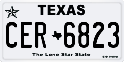 TX license plate CER6823