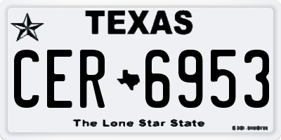 TX license plate CER6953
