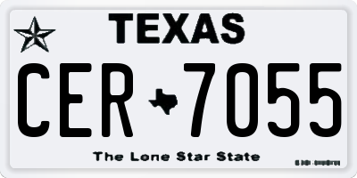 TX license plate CER7055