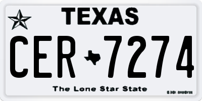 TX license plate CER7274