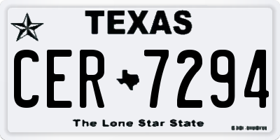 TX license plate CER7294
