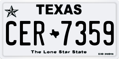 TX license plate CER7359