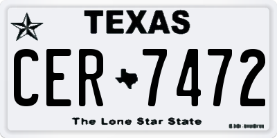 TX license plate CER7472