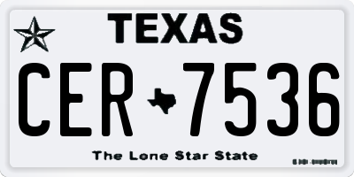 TX license plate CER7536