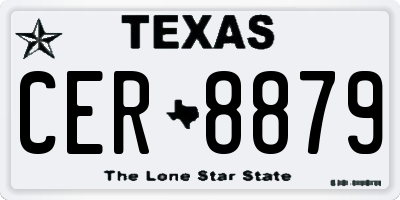 TX license plate CER8879