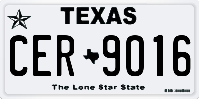 TX license plate CER9016