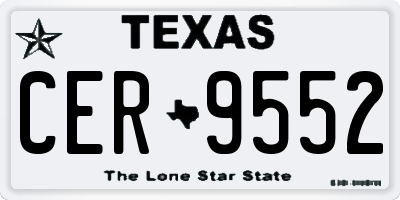 TX license plate CER9552