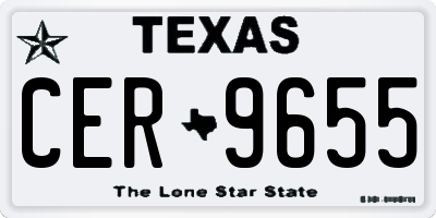 TX license plate CER9655