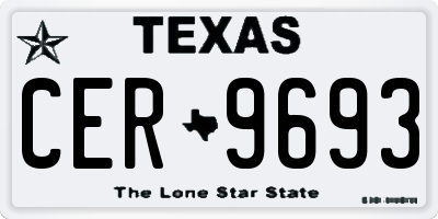 TX license plate CER9693
