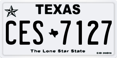 TX license plate CES7127