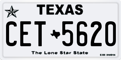 TX license plate CET5620