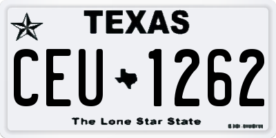 TX license plate CEU1262