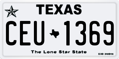 TX license plate CEU1369
