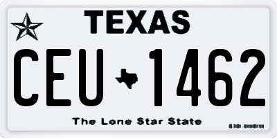 TX license plate CEU1462