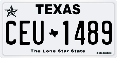 TX license plate CEU1489
