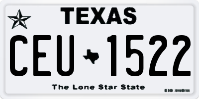 TX license plate CEU1522