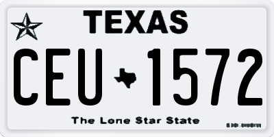 TX license plate CEU1572