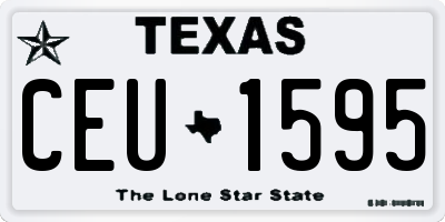 TX license plate CEU1595