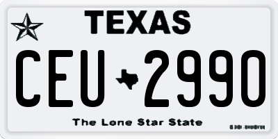 TX license plate CEU2990