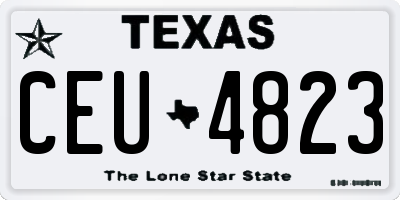 TX license plate CEU4823